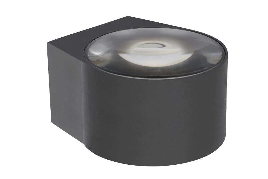 Lucide RAYEN - Wall spotlight Bathroom - LED - 1x12W 3000K - IP65 - Black - off